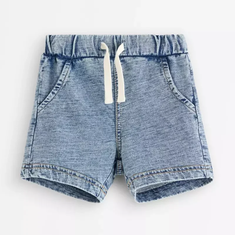 Sweat shorts with denim look