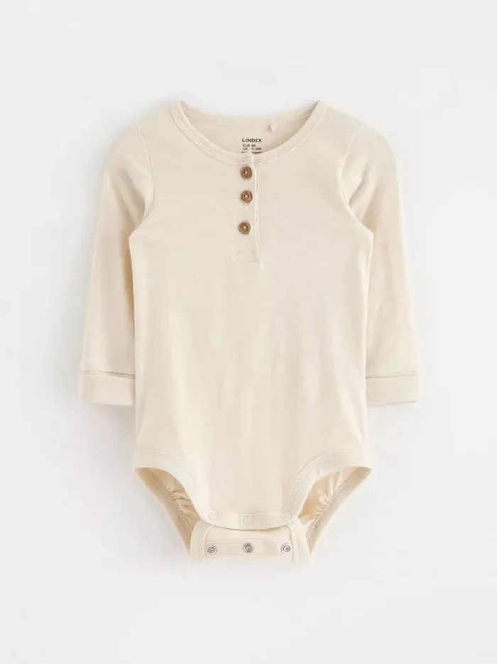 Bodysuit with henley collar - Image 3