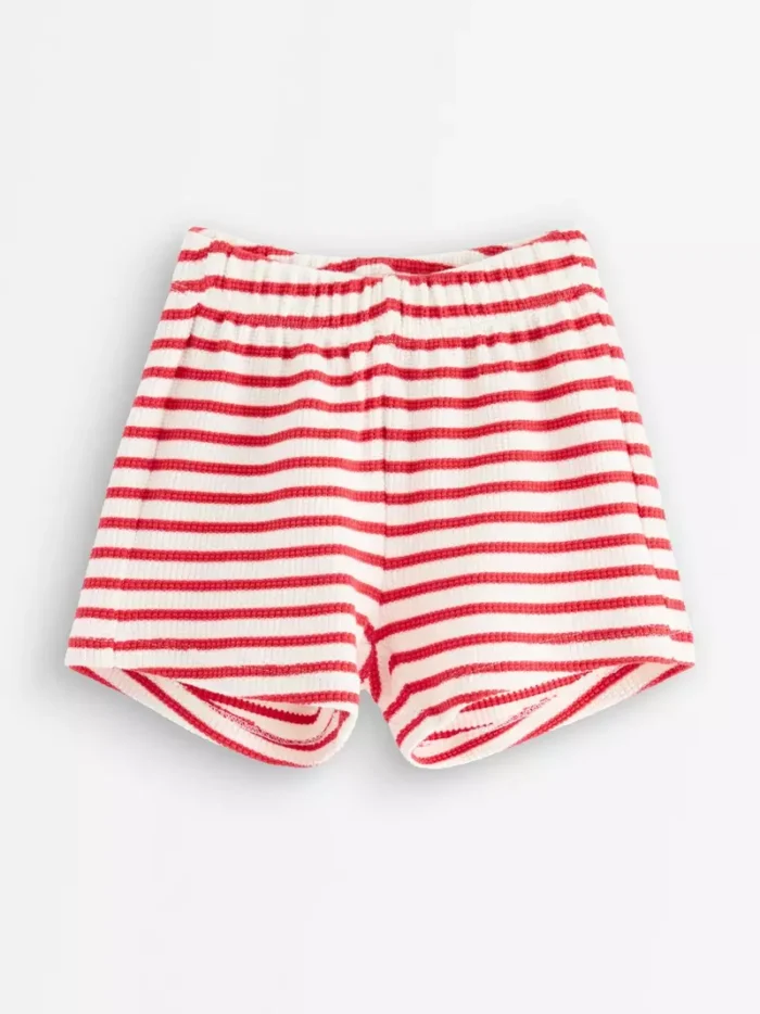 Striped jersey shorts