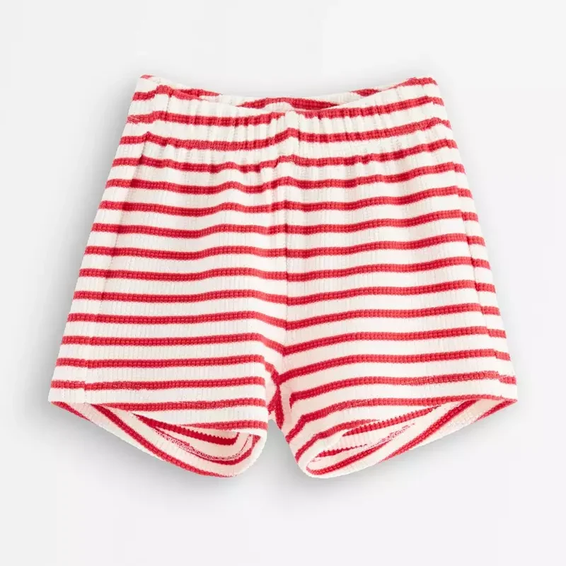 Striped jersey shorts